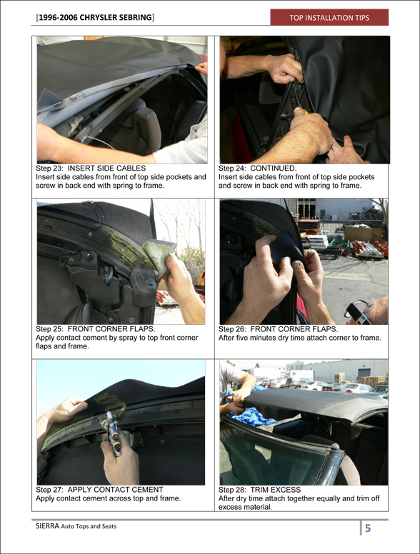 Chrysler sebring convertible top instructions #3