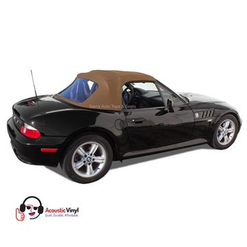 bmw z3 convertible 2002 1996 vinyl saddle twill replacement soft tops plastic window fits blue e37 e30 autotopsdirect