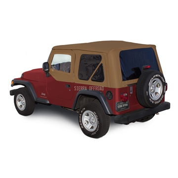 Sierra Offroad TJ Wrangler Soft Top: Saddle Acoustic Vinyl